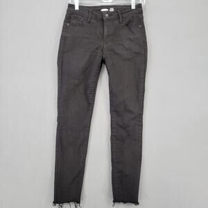 Old Navy Rockstar Black Skinny Jeans Stretch Grunge Distressed Womens Size 4 Zip